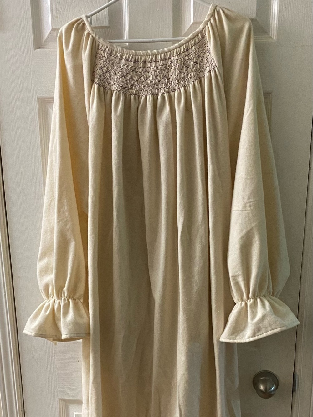 Smocked Flannel Nightgown